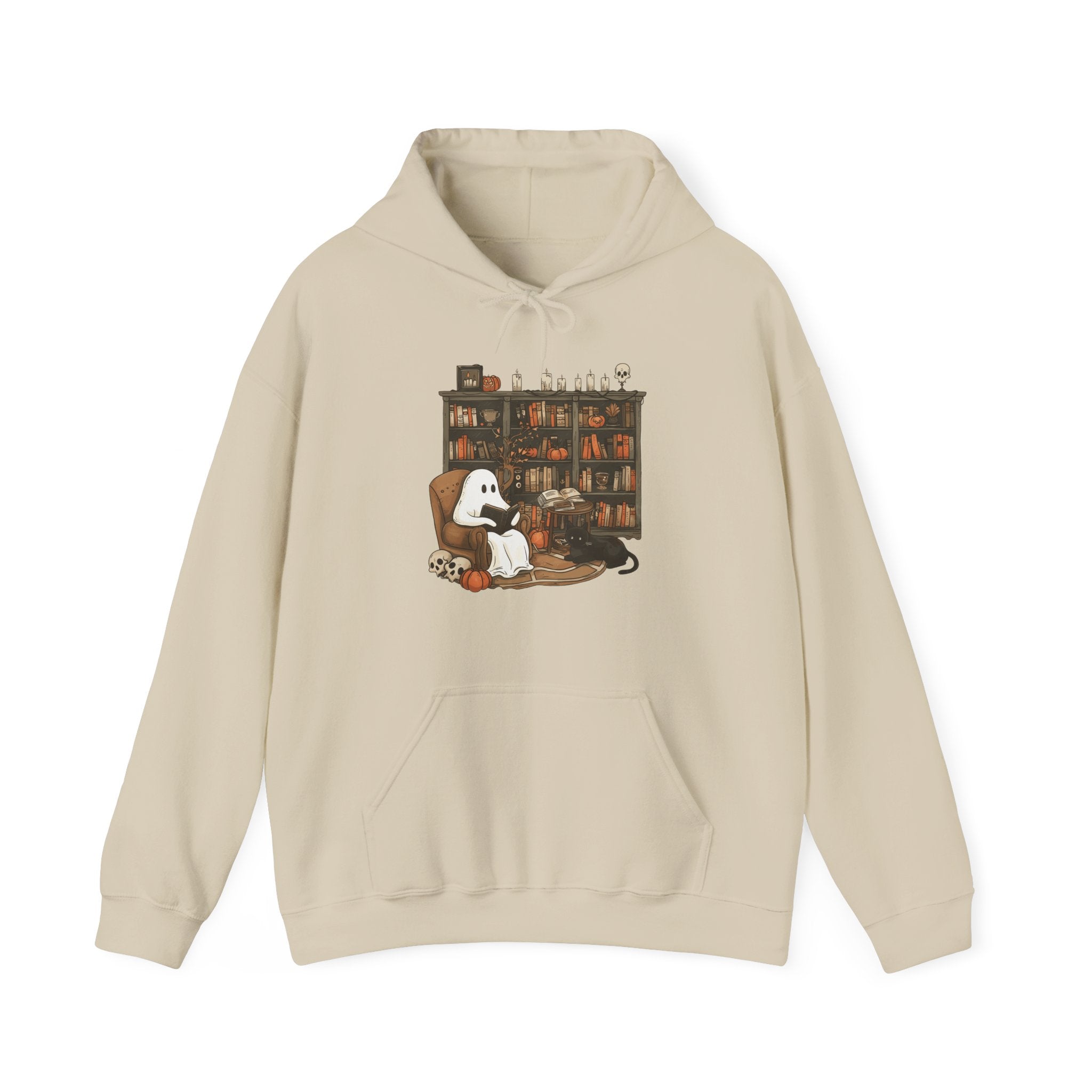 Ghost Reading Book Halloween Hoodie