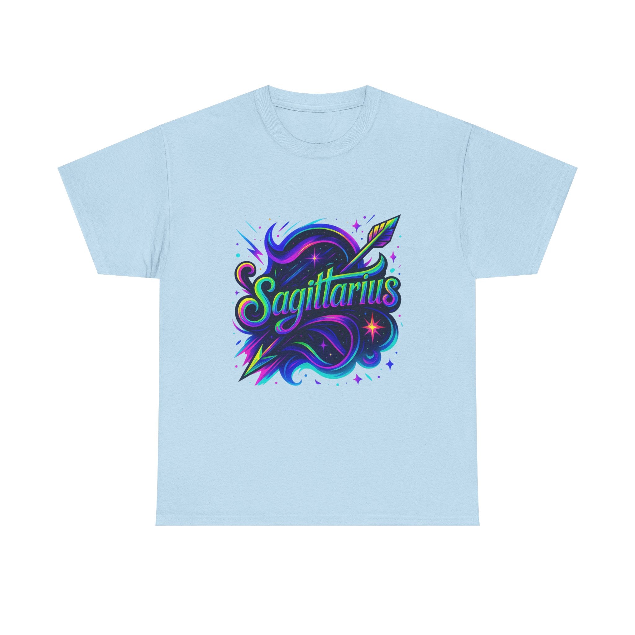 Neon Sagittarius Zodiac Tee