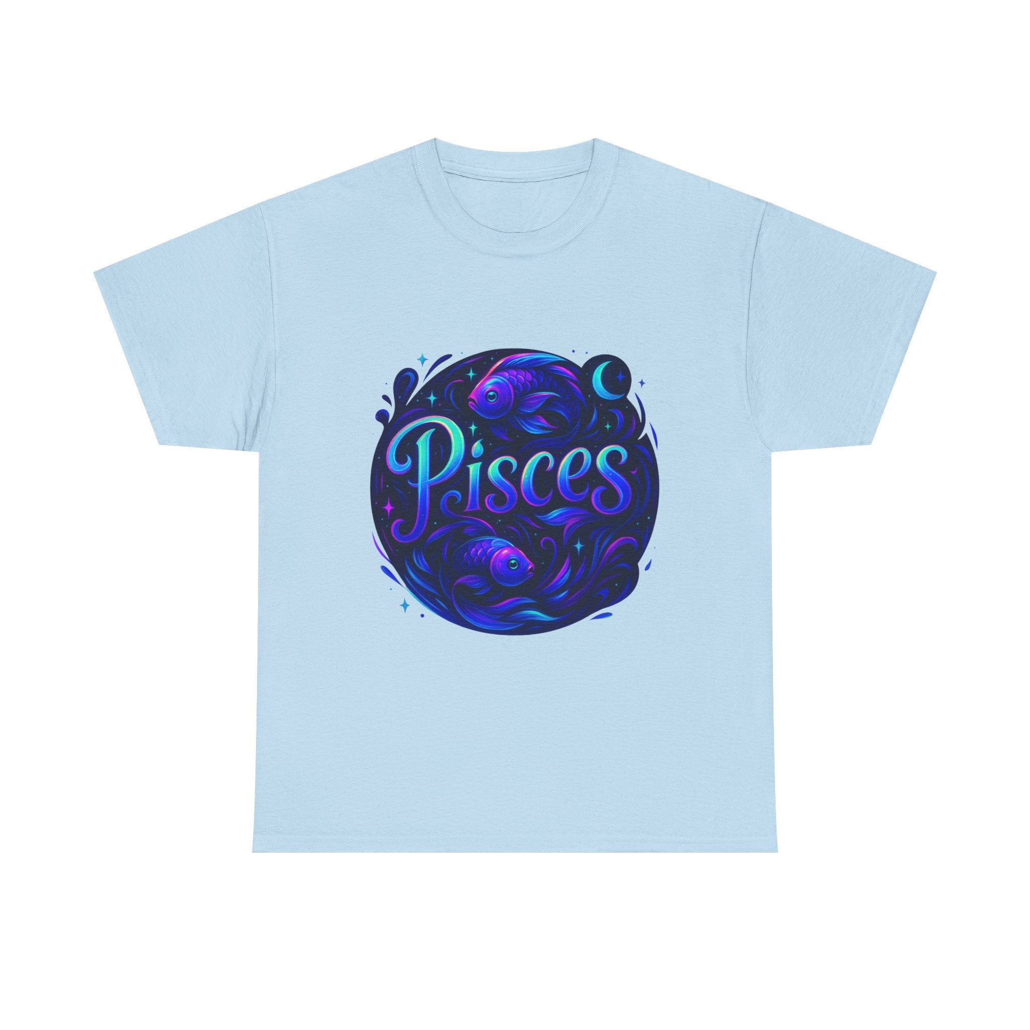 Neon Pisces Zodiac Tee