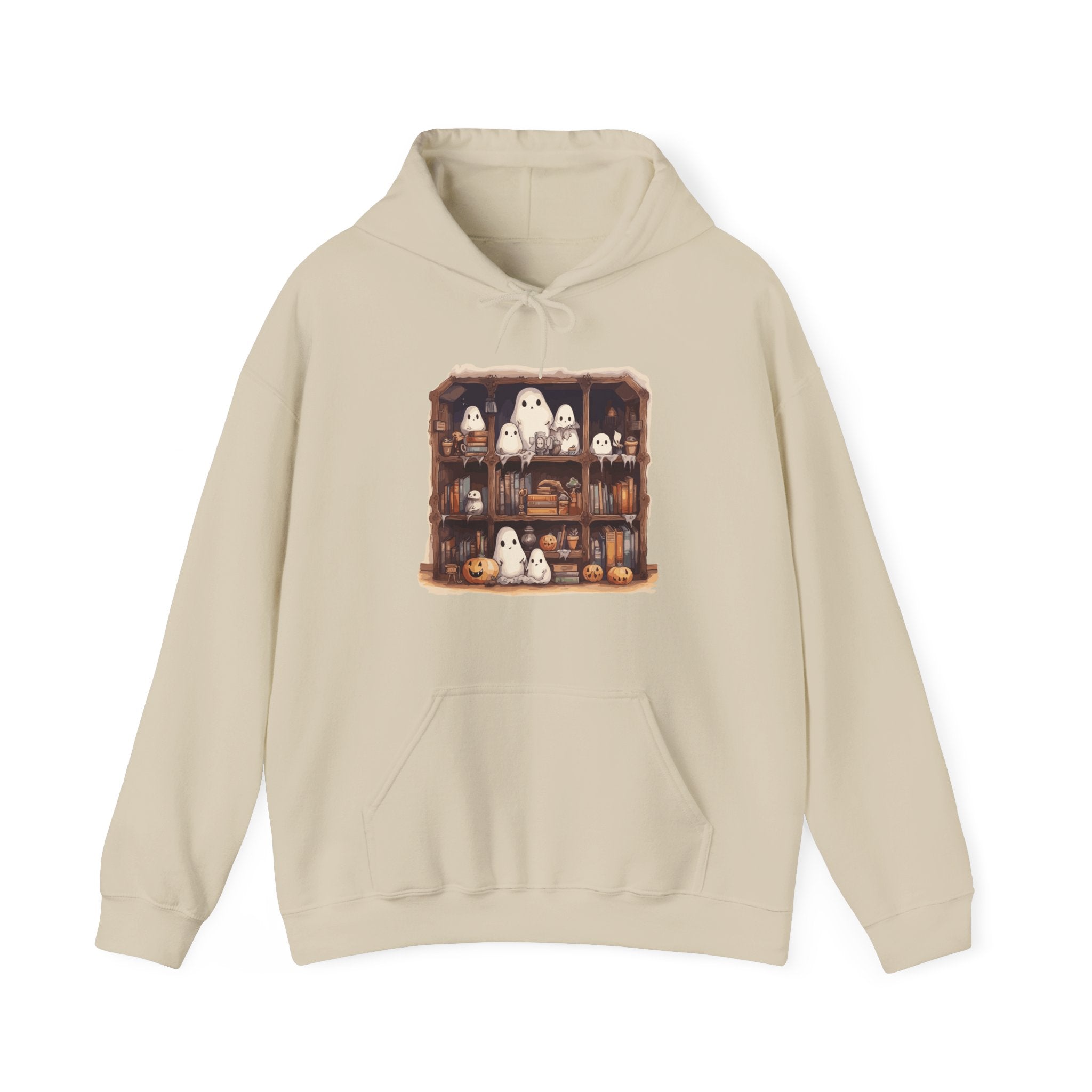 Cute Ghost Reading Books Halloween Librarian Book Hoodie