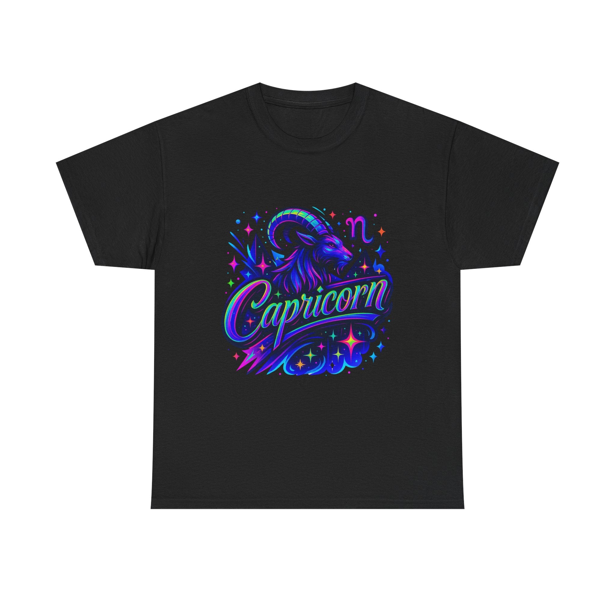 Neon Capricorn Zodiac Tee