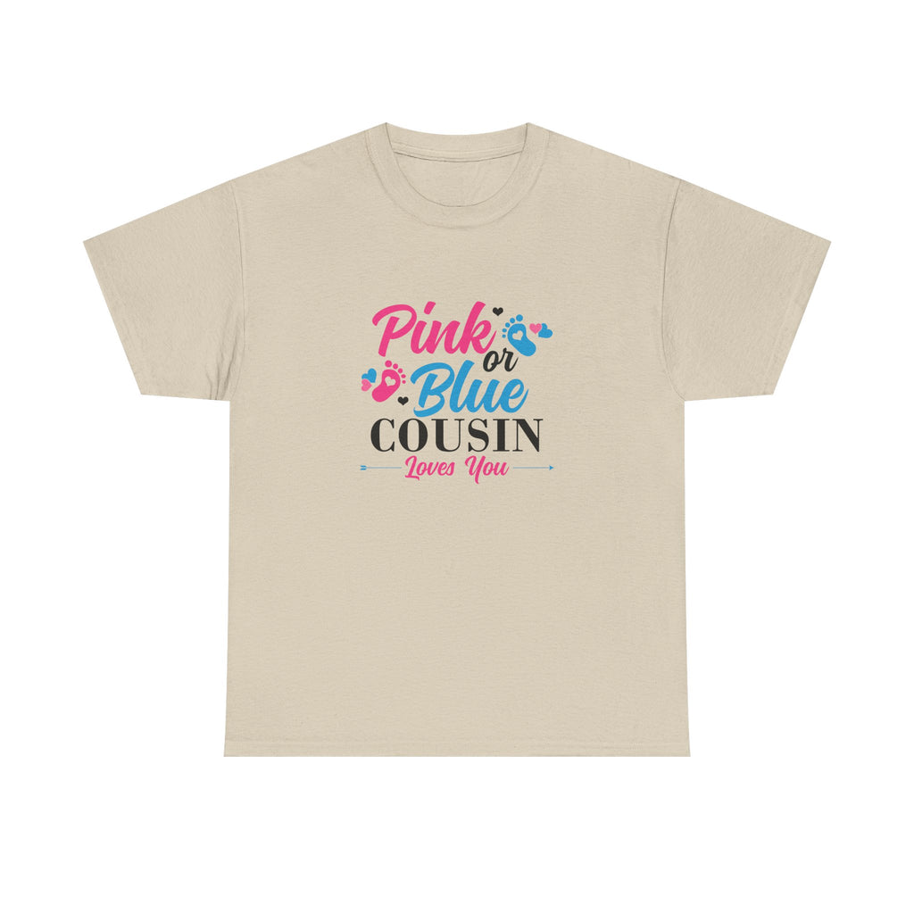 Cousin Loves You Graphic Tee, Pink Blue Unisex Shirt, Family Reunion Gift, Matching Tee for Cousins, Sibling Love Shirt, Comfortable Cotton