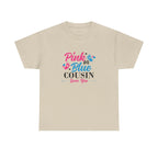 Cousin Loves You Graphic Tee, Pink Blue Unisex Shirt, Family Reunion Gift, Matching Tee for Cousins, Sibling Love Shirt, Comfortable Cotton