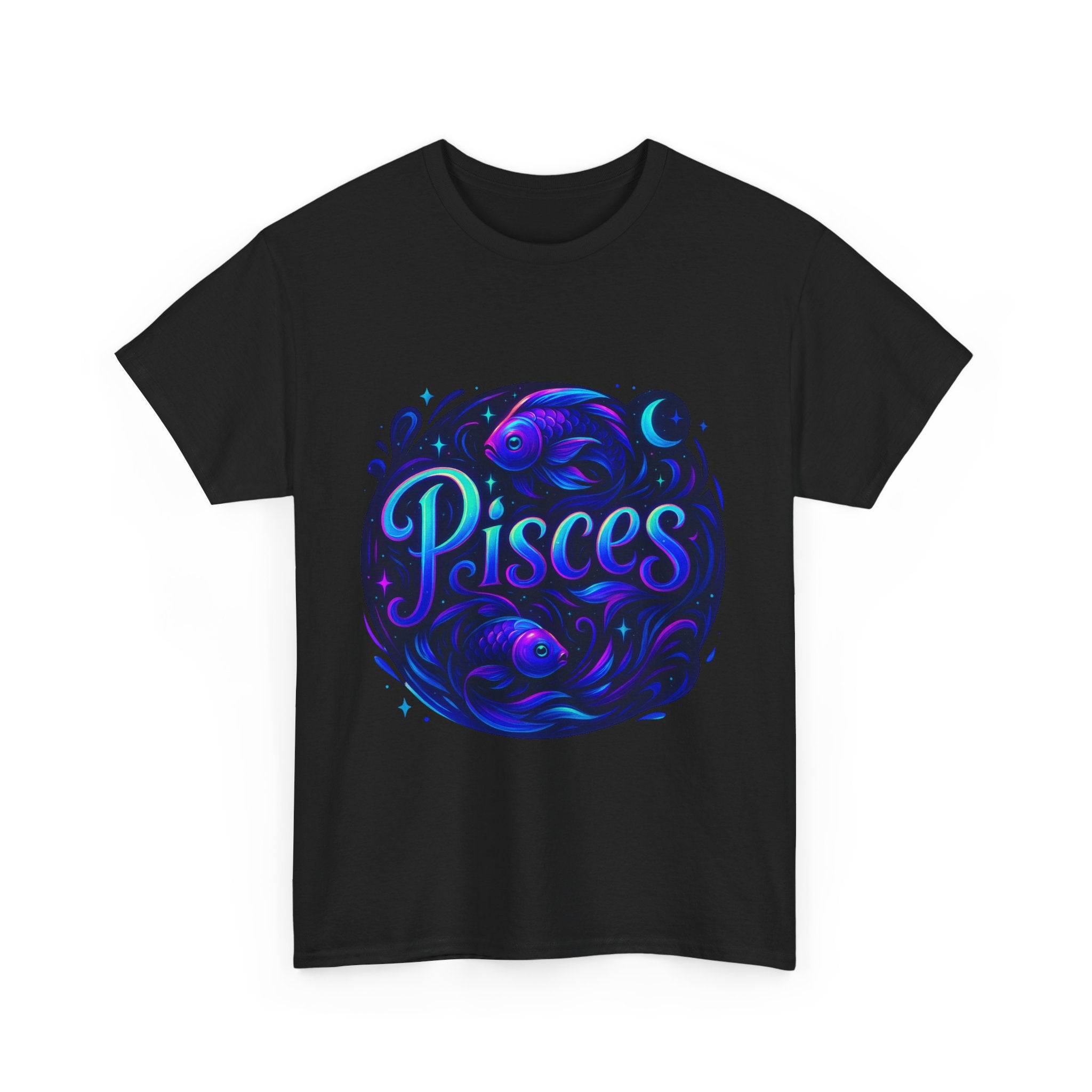 Neon Pisces Zodiac Tee