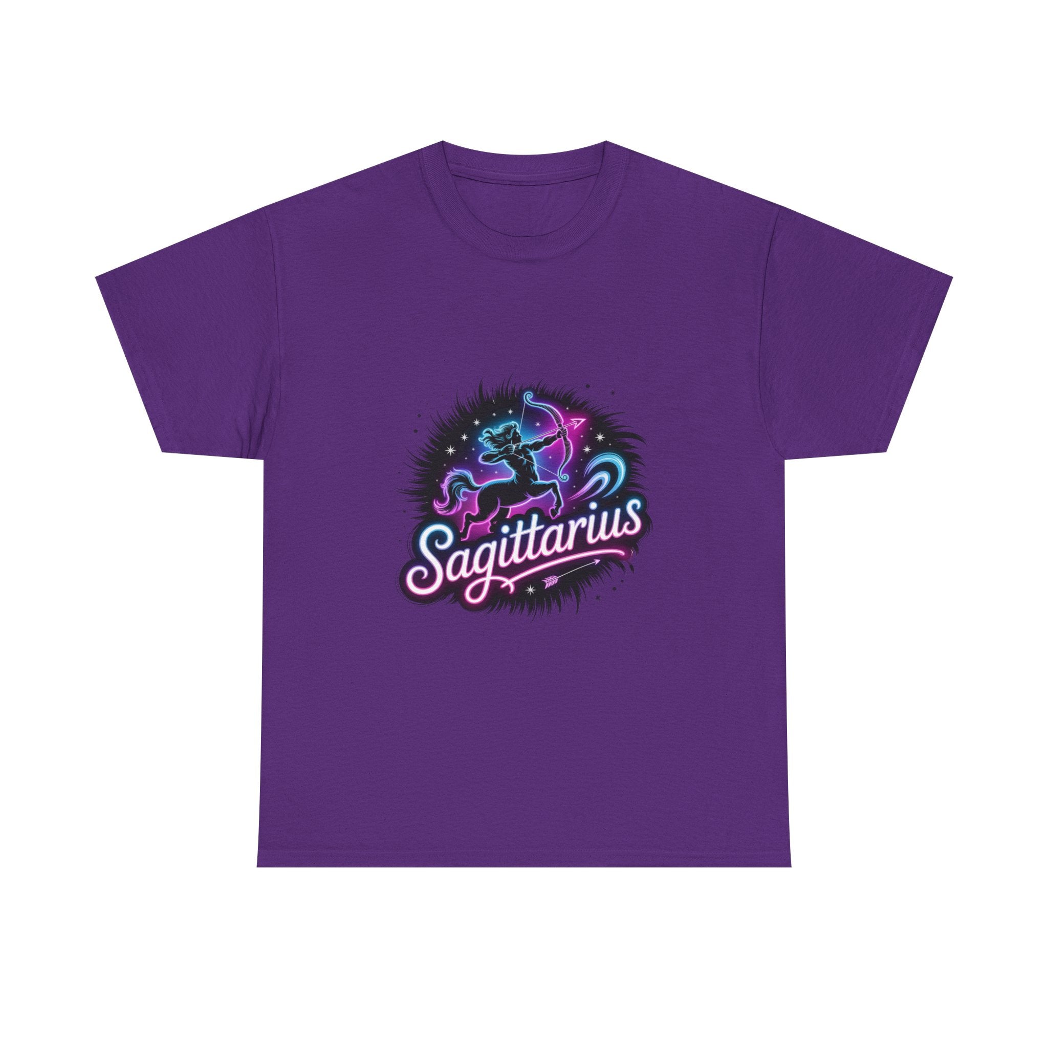 Neon Sagittarius Zodiac Tee