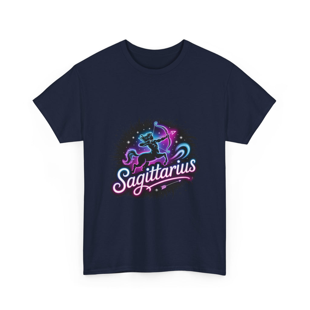 Neon Sagittarius Zodiac Tee