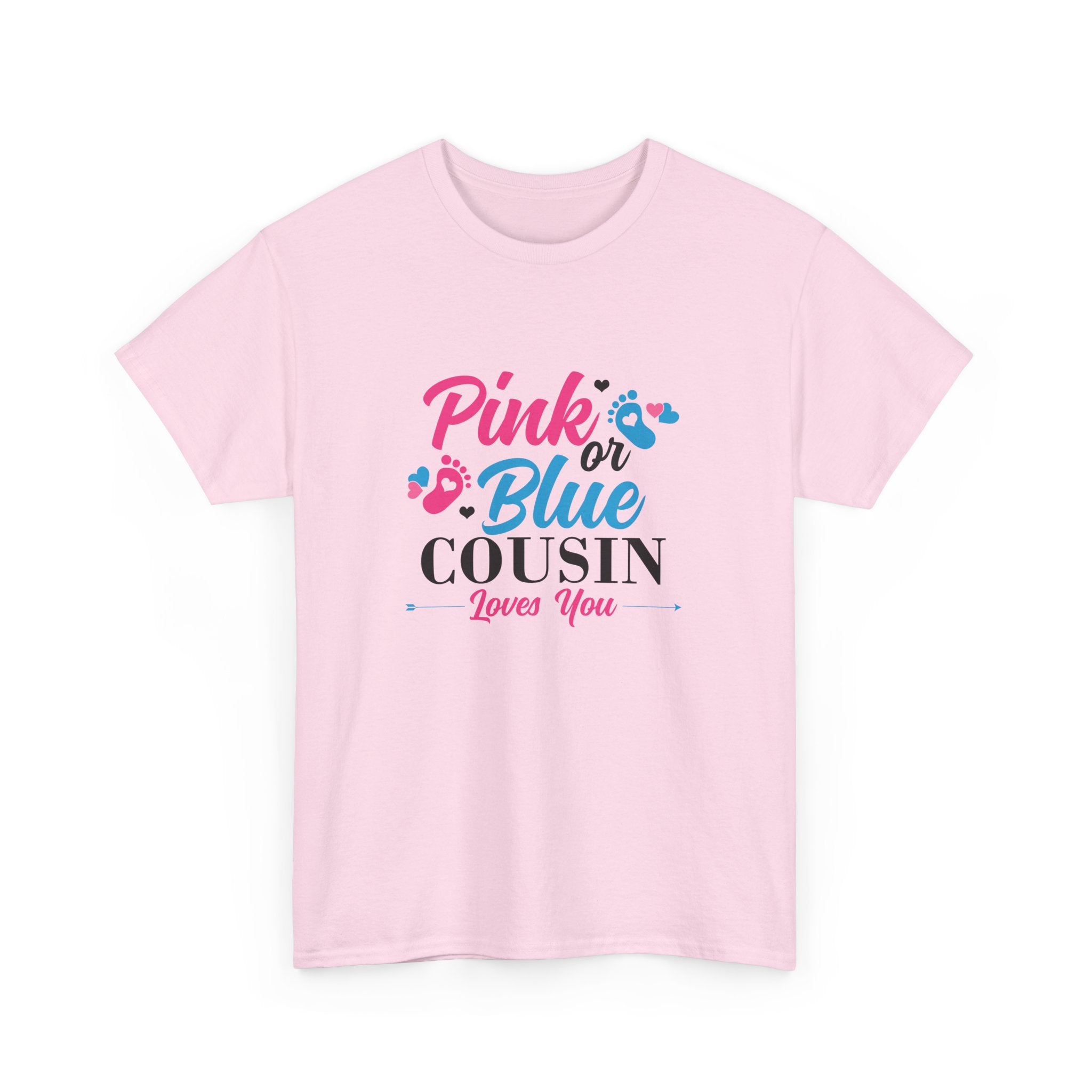 Cousin Loves You Graphic Tee, Pink Blue Unisex Shirt, Family Reunion Gift, Matching Tee for Cousins, Sibling Love Shirt, Comfortable Cotton