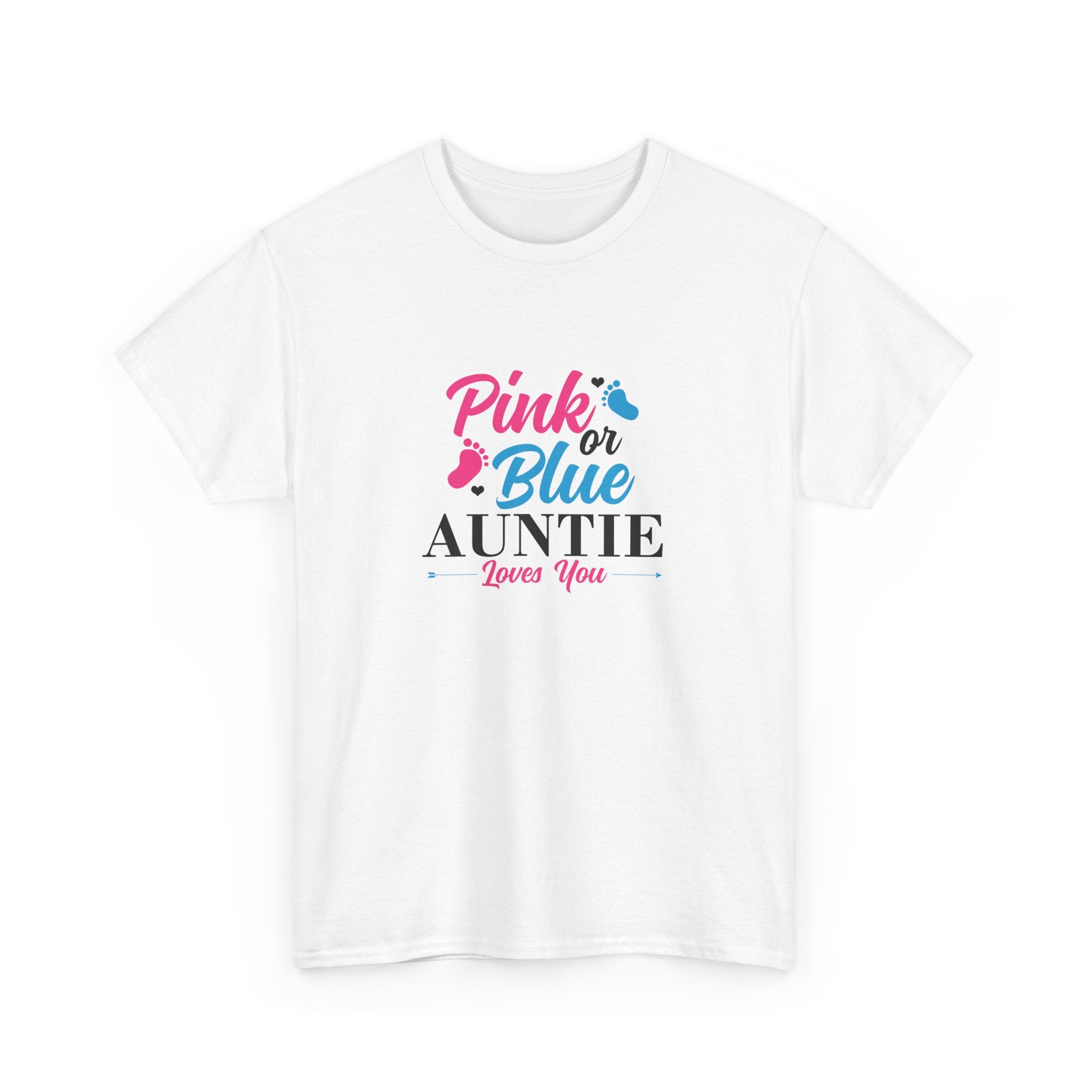 Graphic Tee - Pink or Blue Auntie Loves You Shirt