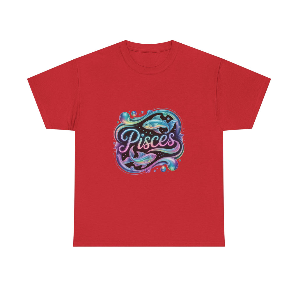 Neon Pisces Zodiac Tee