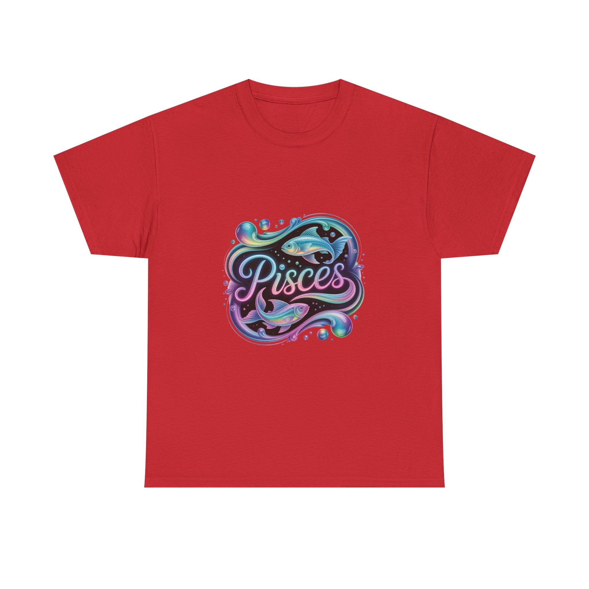 Neon Pisces Zodiac Tee