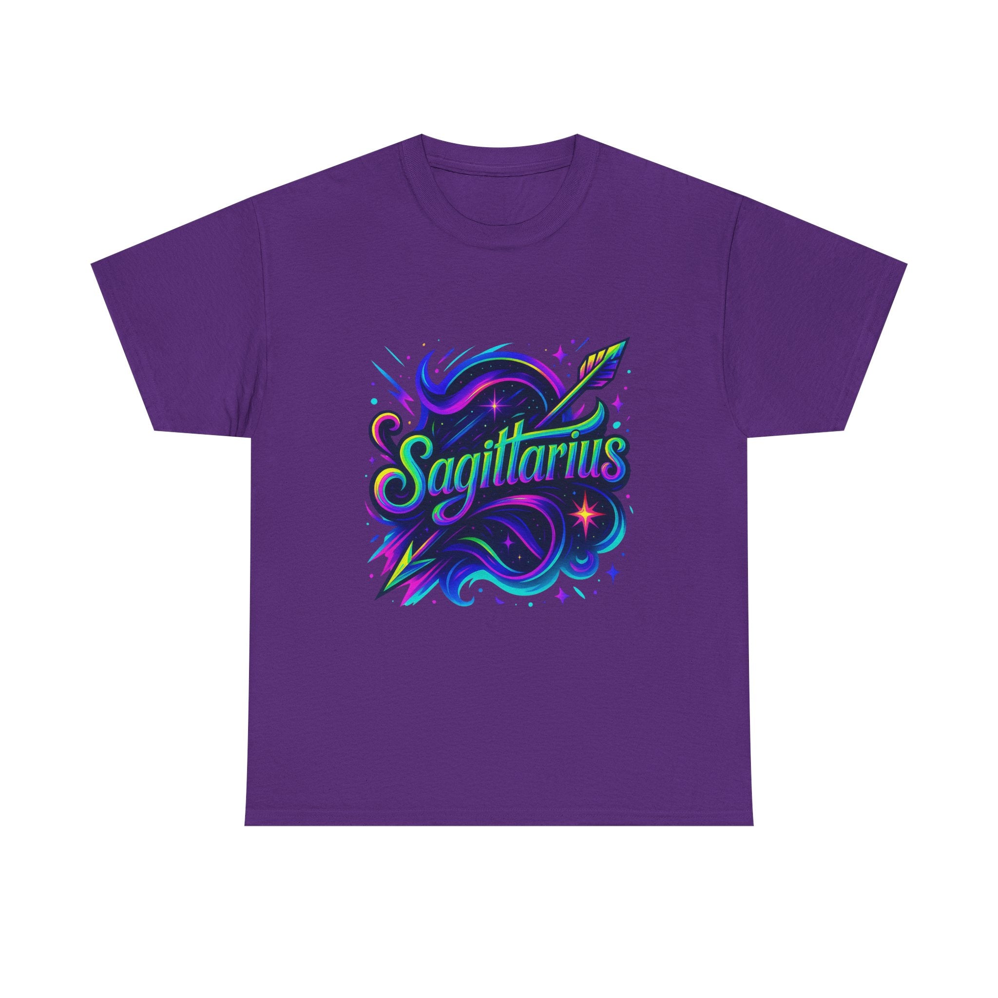 Neon Sagittarius Zodiac Tee