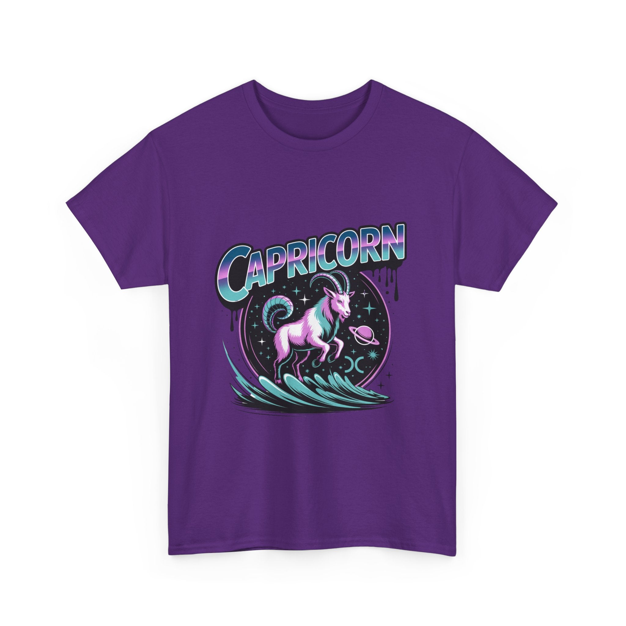 Neon Capricorn Zodiac Tee