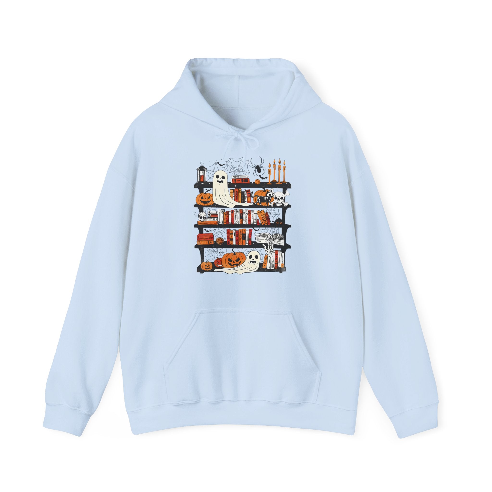 Funny Ghost Book Lovers Halloween Library Spooky Season Hoodie