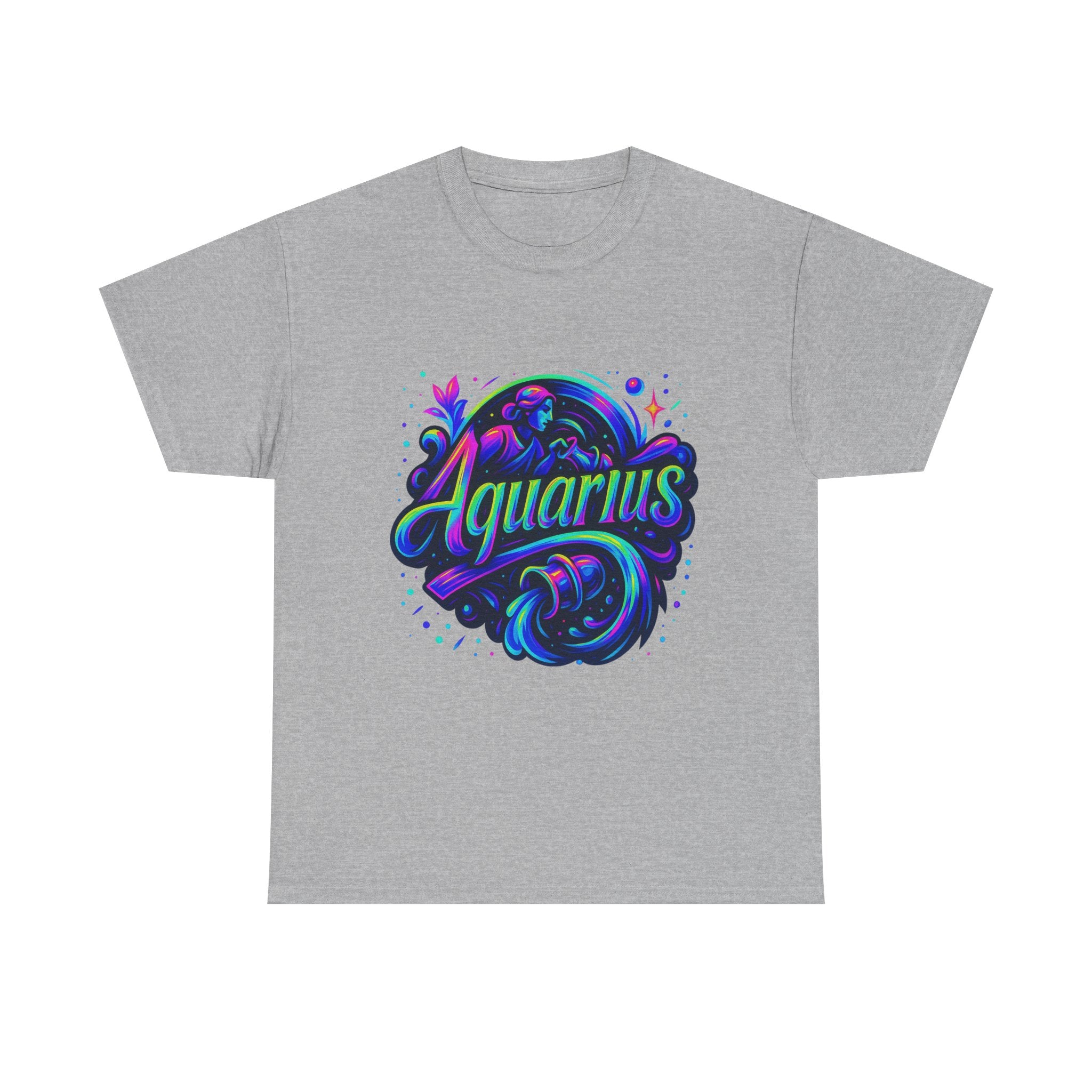 Neon Aquarius Zodiac Tee